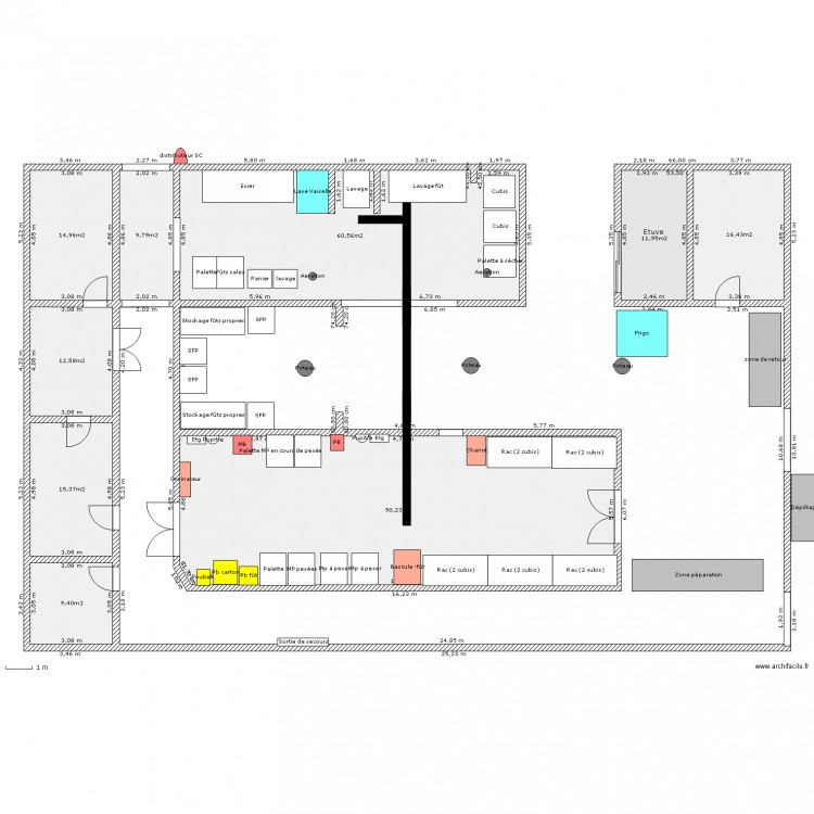 Projet Nouvelle Salle   2. Plan de 0 pièce et 0 m2