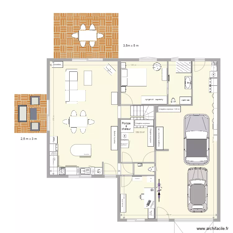MA MAISON Globale terrasse mini. Plan de 