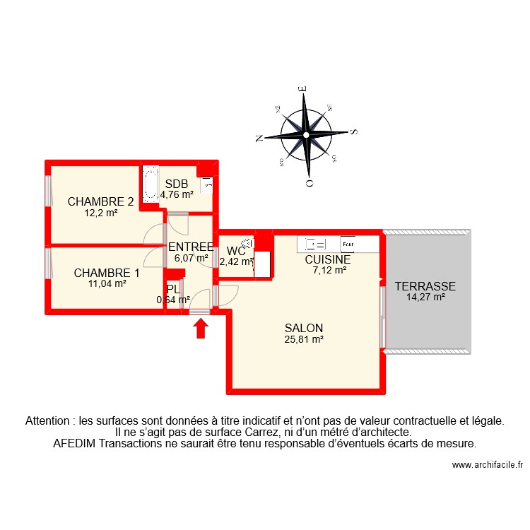 BI 11230 . Plan de 11 pièces et 85 m2