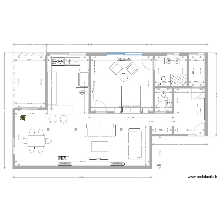 APPARTEMENT AU 2EME EN PROJET. Plan de 0 pièce et 0 m2