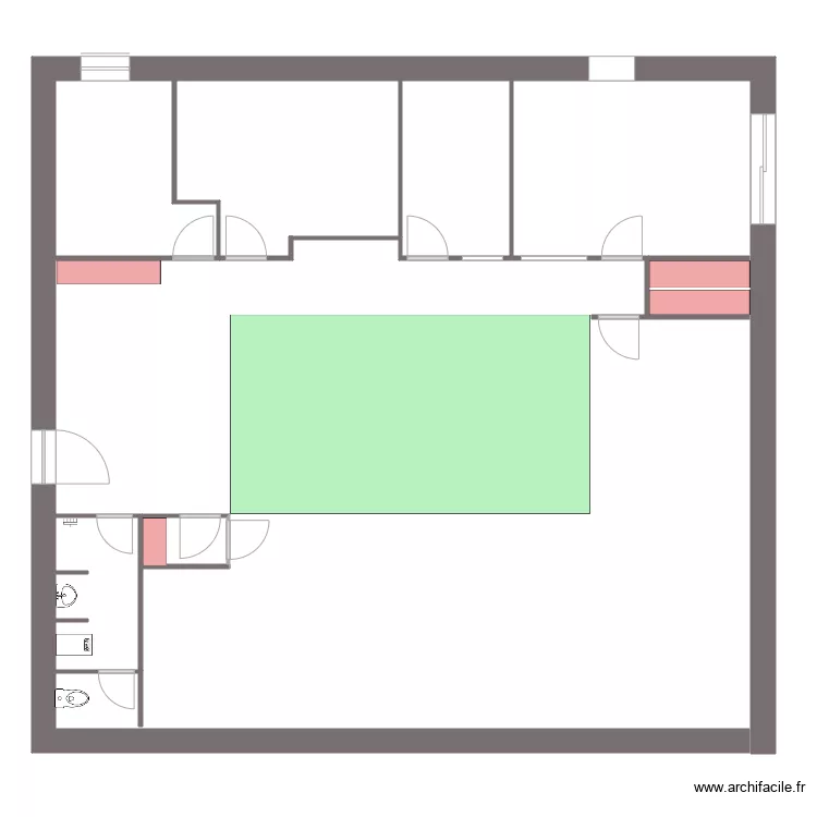 releve global CARRE sans cotation. Plan de 