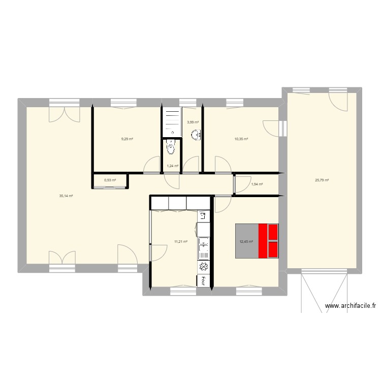 Maison wc dans salle de bain . Plan de 0 pièce et 0 m2
