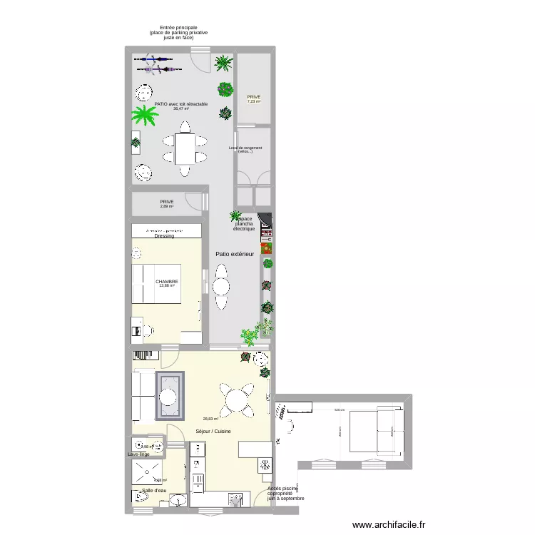 Villa La Cachette. Plan de Villa La Cachette. Plan de