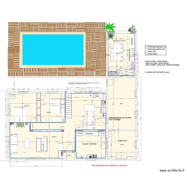 Toki alegera ground floor esquisse 2. Plan de 12 pièces et 158 m2