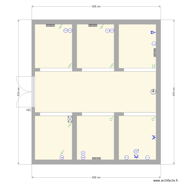 plan architectural M PATRICK V3. Plan de 0 pièce et 0 m2