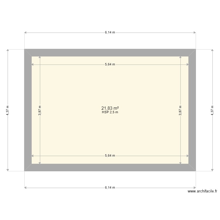 Maison_2 Le GOURAY_Brut. Plan de 1 pièce et 22 m2