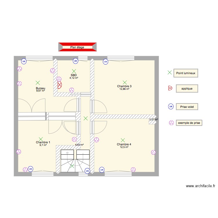 etage. Plan de 0 pièce et 0 m2