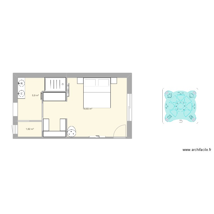 Agrandissement. Plan de 0 pièce et 0 m2