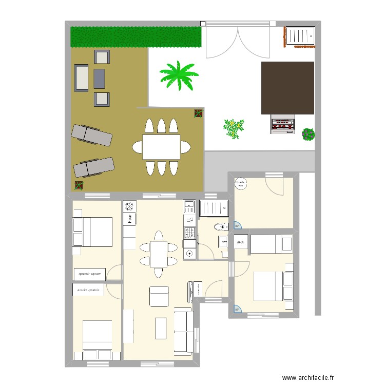 Narbonne Plage 2. Plan de 8 pièces et 120 m2