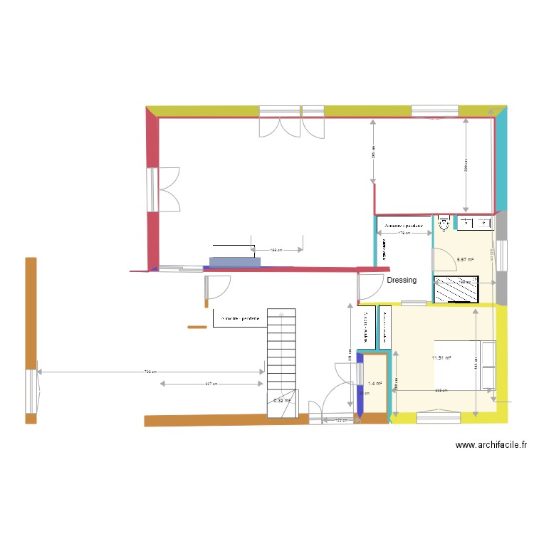 dressing 2. Plan de 0 pièce et 0 m2