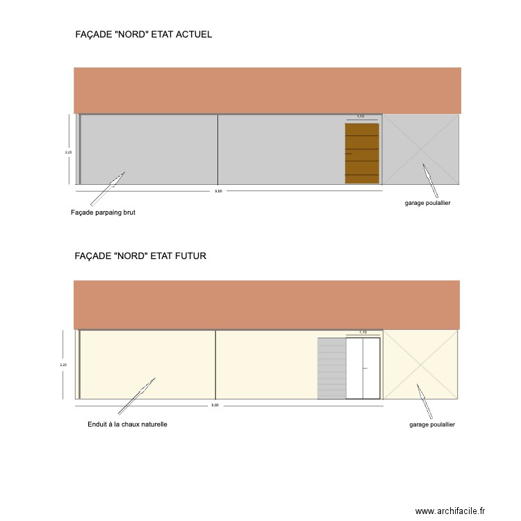 FAÇADE NORD BOURG. Plan de 0 pièce et 0 m2