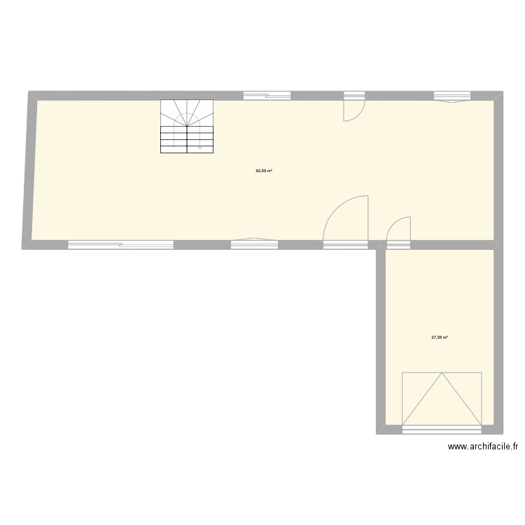 SERIGNAN PERSO. Plan de 2 pièces et 120 m2