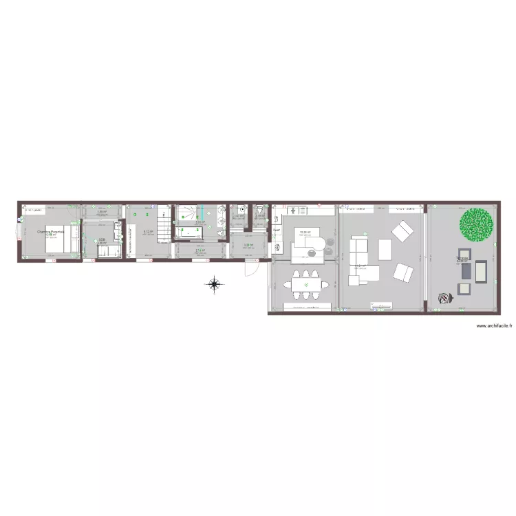 Plan &eacute;lectrique Romainville V 1 3 avec SDB P plus grande. Plan de 