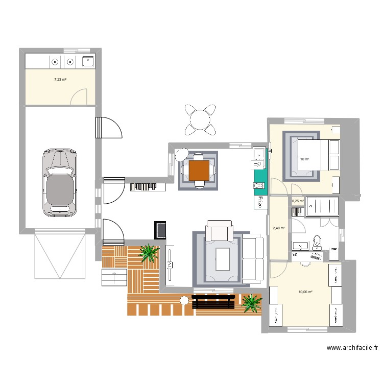 dan 299. Plan de 5 pièces et 30 m2