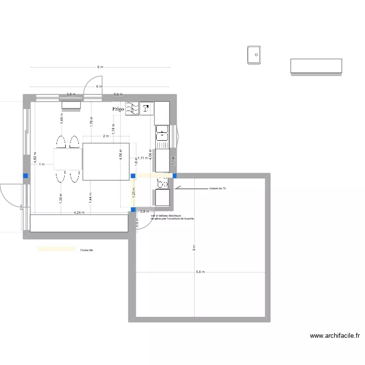 cuisine plan actuel V1. Plan de 