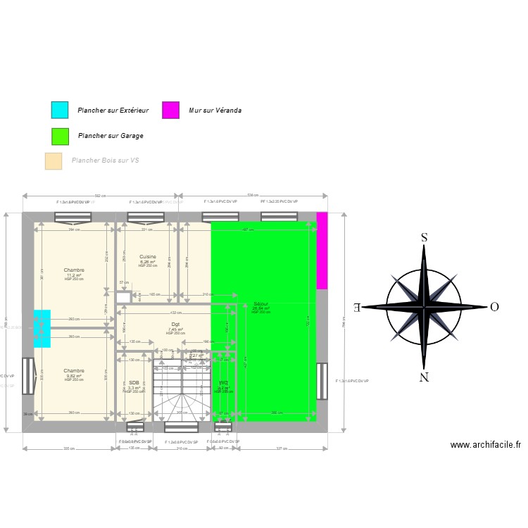 ML24005431. Plan de 19 pièces et 135 m2