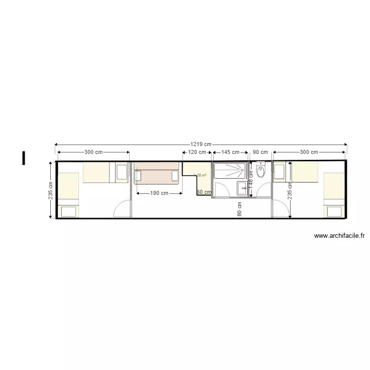 CONTENEUR 40 PIEDS AMENAGE EN 3/4 PIECES 10 FEVRIER 2024. Plan de CONTENEUR 40 PIEDS AMENAGE EN 3/4 PIECES 10 FEVRIER 2024. Plan de