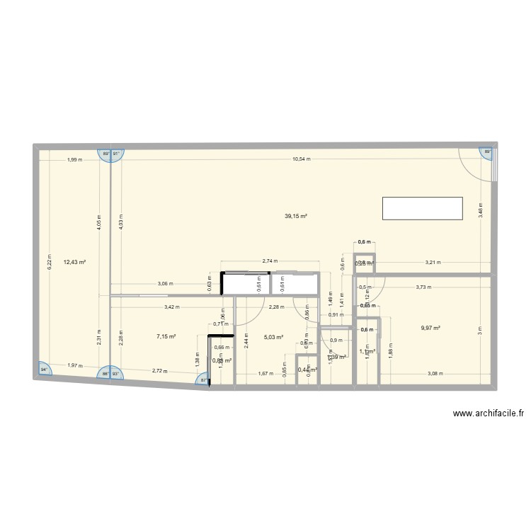 alex. Plan de 10 pièces et 78 m2