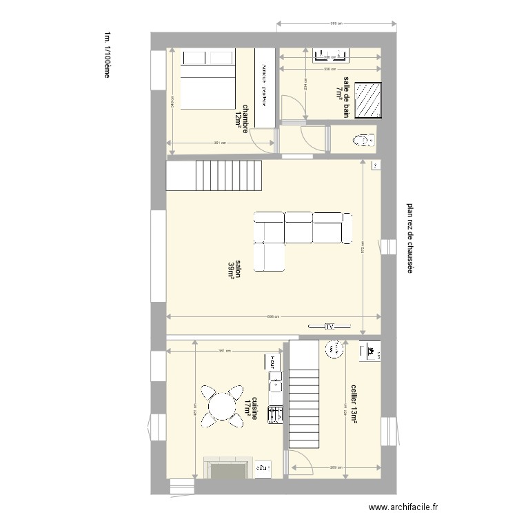 plan rez de chausser. Plan de 0 pièce et 0 m2