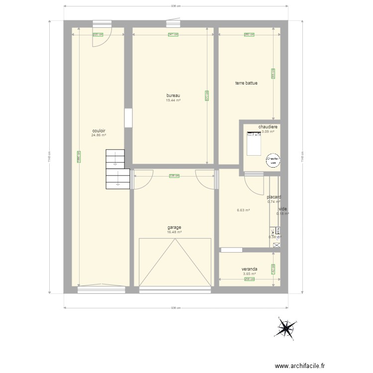 maison avant etage. Plan de 0 pièce et 0 m2