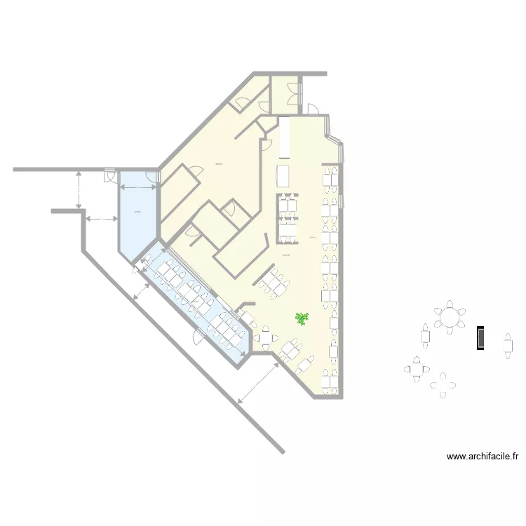 Restaurant Sushi World audrey. Plan de 
