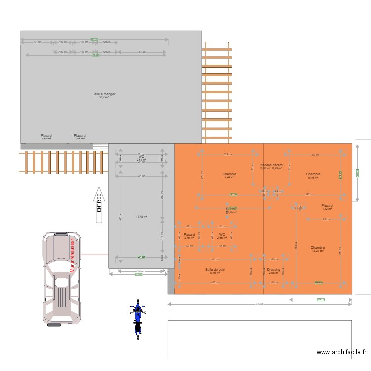 Rudy V6 V3 toiture. Plan de 22 pièces et 213 m2