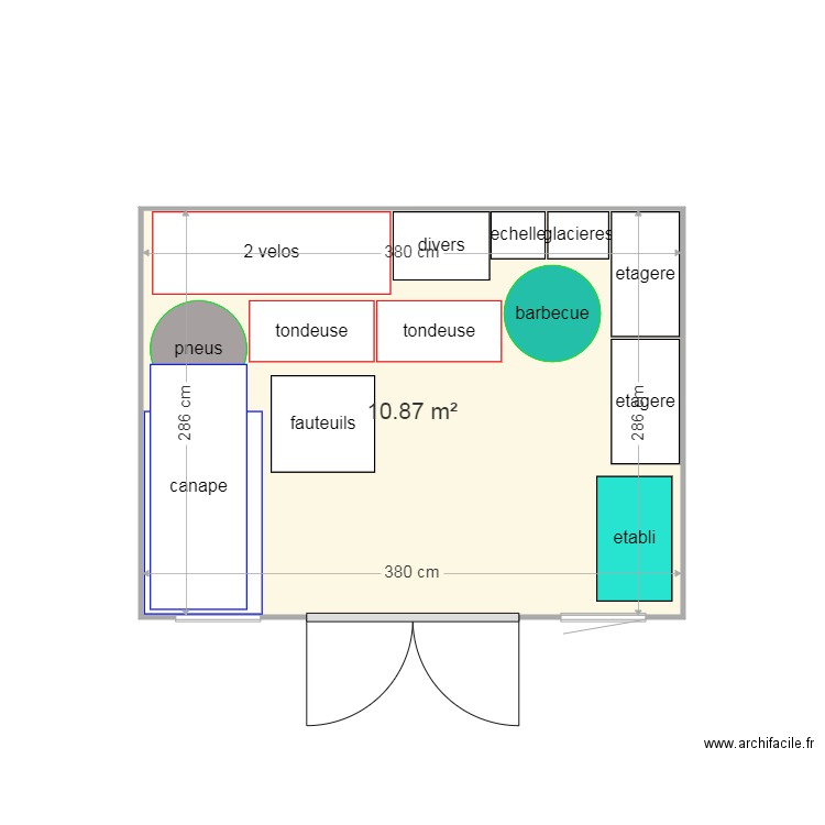 abri jardin. Plan de 0 pièce et 0 m2