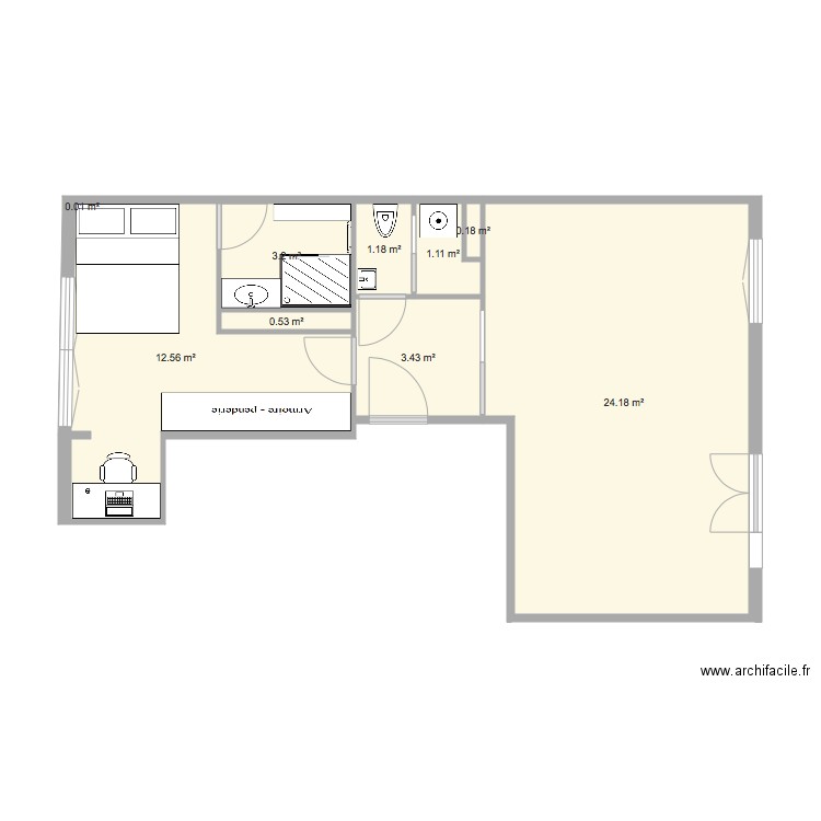 plan de notre appartement BIS. Plan de 0 pièce et 0 m2