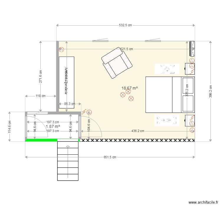 elec chambre2. Plan de 0 pièce et 0 m2