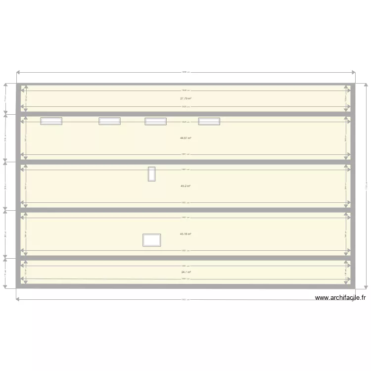 Facade cot&eacute; voisin V2. Plan de 
