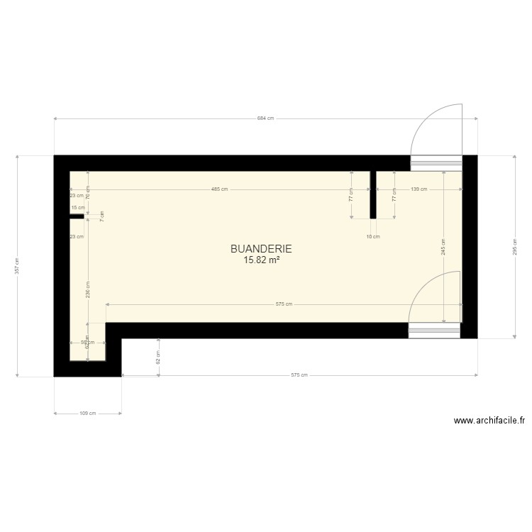 BUANDERIE. Plan de 0 pièce et 0 m2