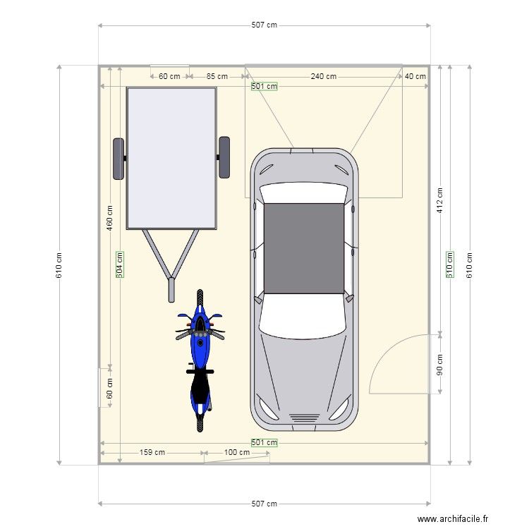 garage 6x5. Plan de 0 pièce et 0 m2
