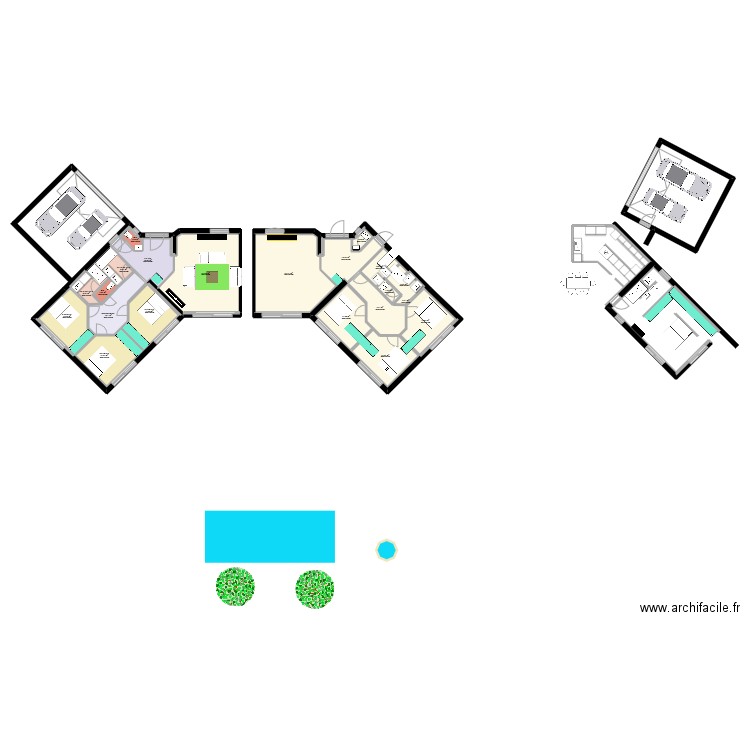 NewProject 40. Plan de 21 pièces et 197 m2