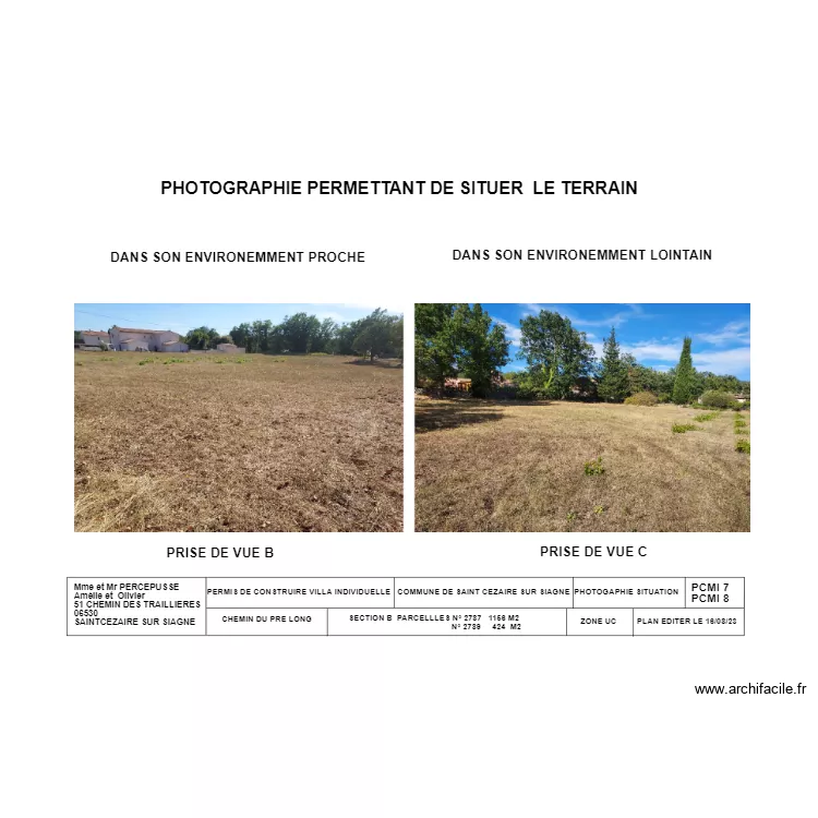 PCMI7 ET 8  PRE LONG . Plan de 