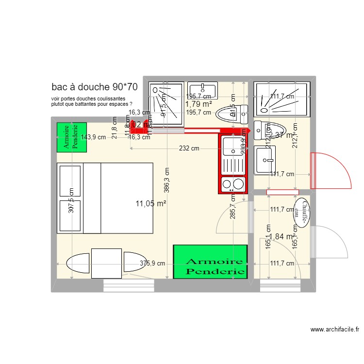 geret1.2v2. Plan de 5 pièces et 17 m2