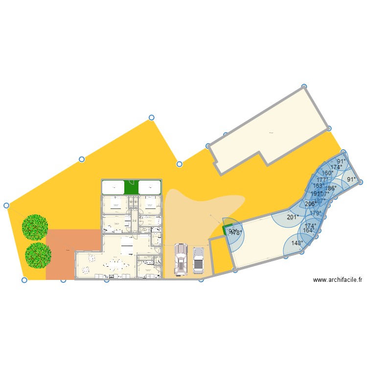 6-Nord. Plan de 16 pièces et 377 m2