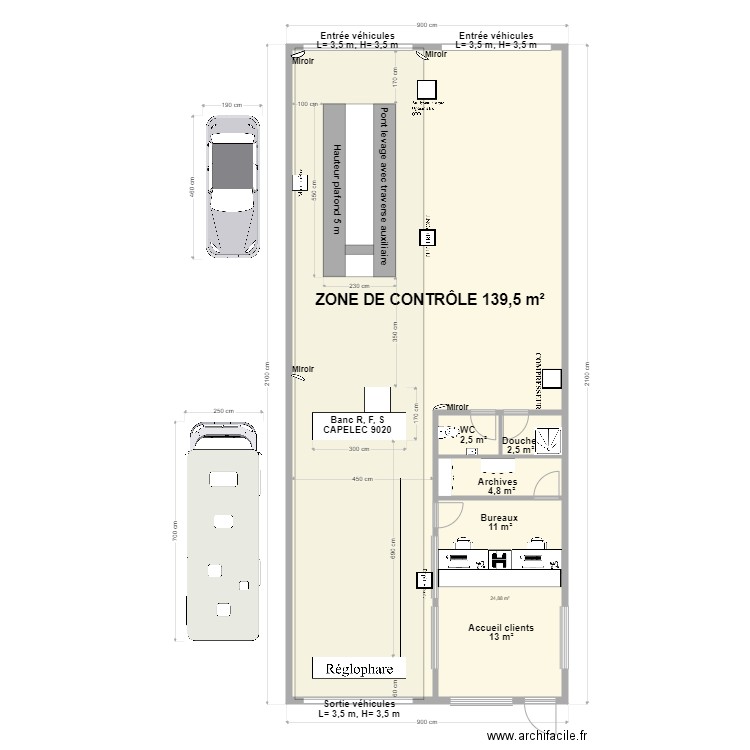 CCT VL   R  HERBULOT. Plan de 5 pièces et 174 m2