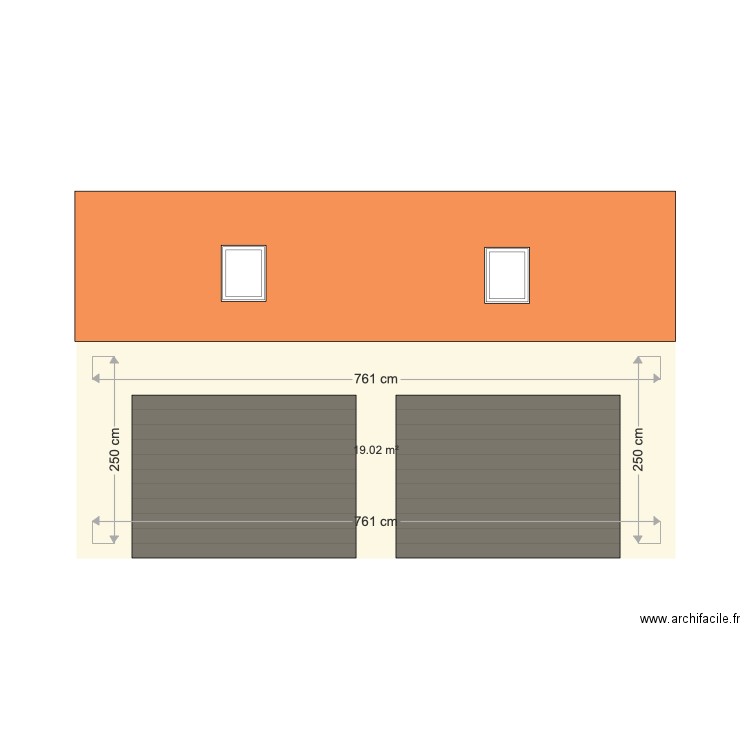 facade porte de garage. Plan de 0 pièce et 0 m2