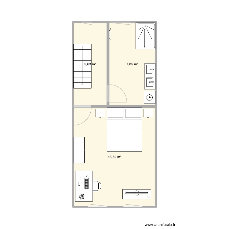 20230116-Projet SCI SCANDICCI 1er. Plan de 3 pièces et 30 m2