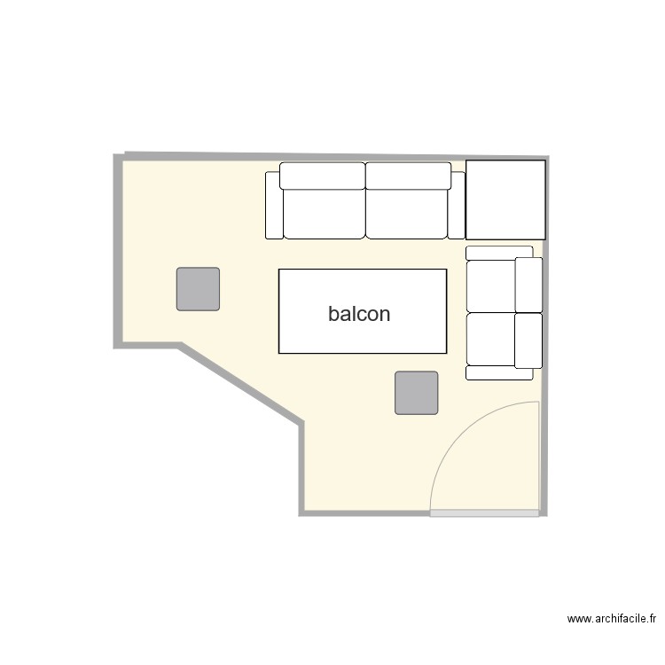 Balcon et meubles. Plan de 0 pièce et 0 m2