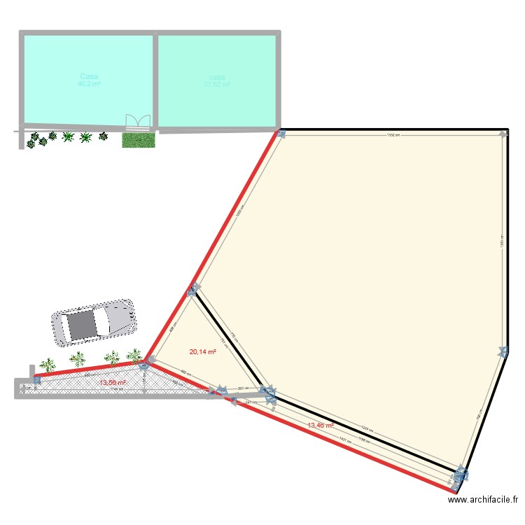 Palmeiria depois. Plan de 6 pièces et 402 m2