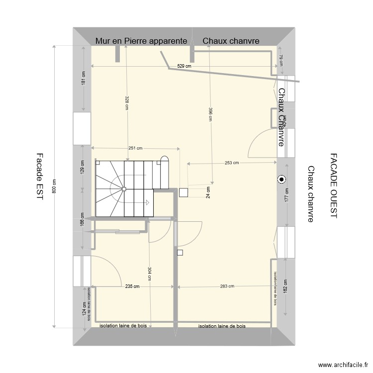 celeste V6 côtes etage. Plan de 17 pièces et 86 m2