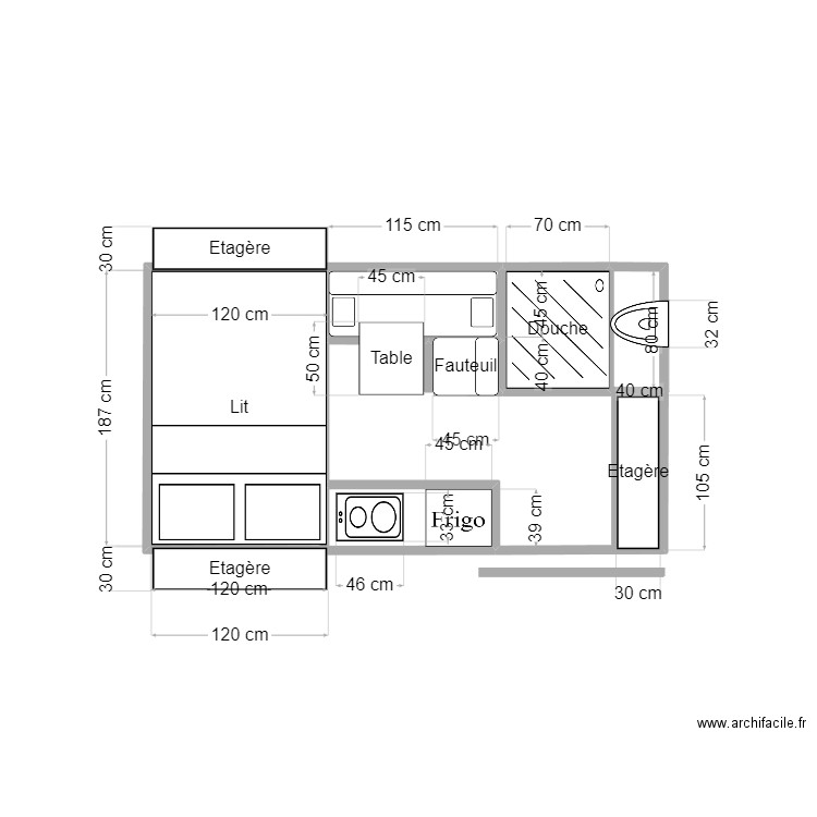 Van cotation. Plan de 5 pièces et 4 m2