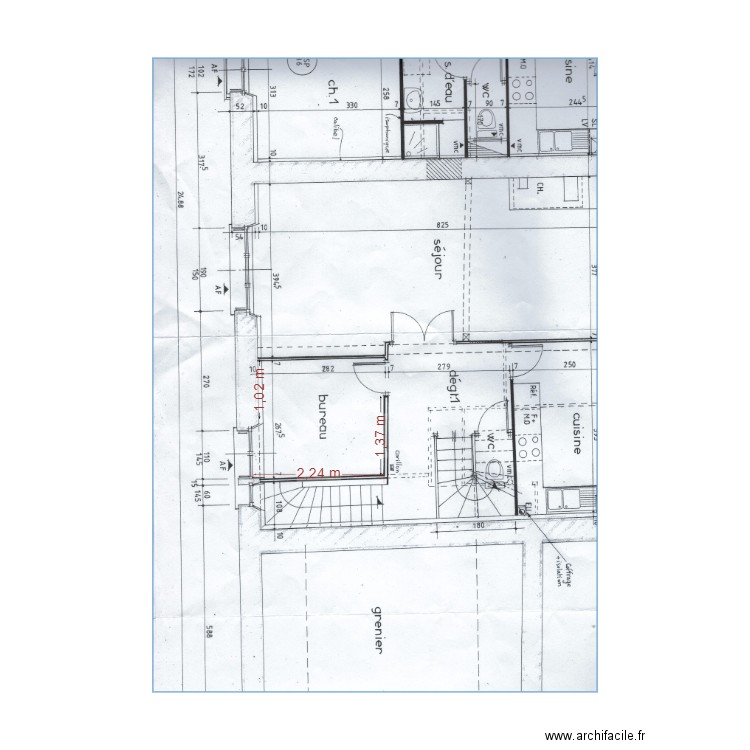 salle eau 18 et1. Plan de 0 pièce et 0 m2