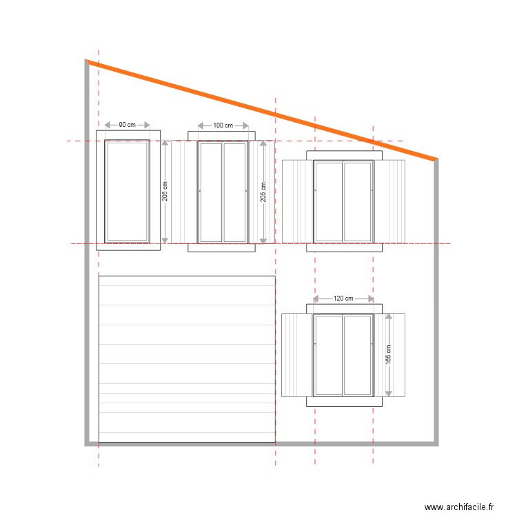 Facade est BATIMENT ouverture en cours haute DP 2021 12 01 2021. Plan de 0 pièce et 0 m2