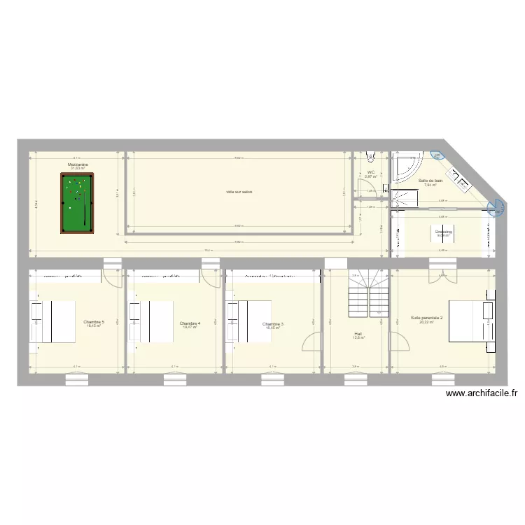 viella &eacute;tage. Plan de 