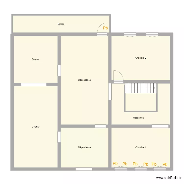 Croquis RECHENMANN Etage 1. Plan de 