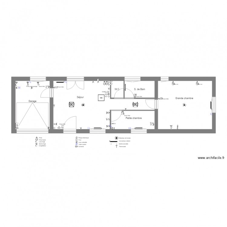 Pavillon AFPA Plan imlantation appareillage. Plan de 0 pièce et 0 m2