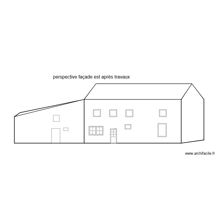 fa&ccedil;ade arriere. Plan de 