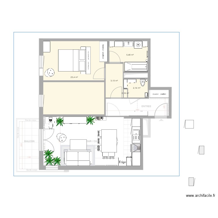 CachCachAri Frigo. Plan de 0 pièce et 0 m2